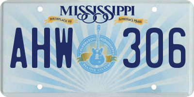 MS license plate AHW306