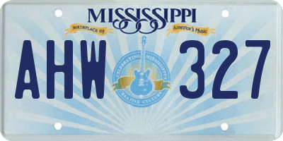 MS license plate AHW327