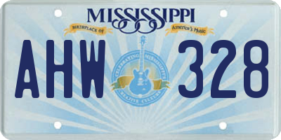 MS license plate AHW328