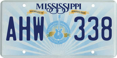 MS license plate AHW338