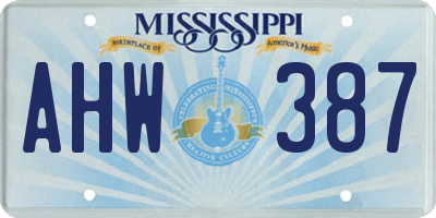 MS license plate AHW387