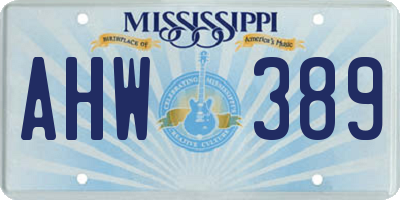 MS license plate AHW389