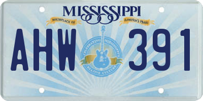MS license plate AHW391