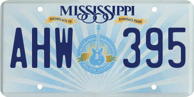 MS license plate AHW395