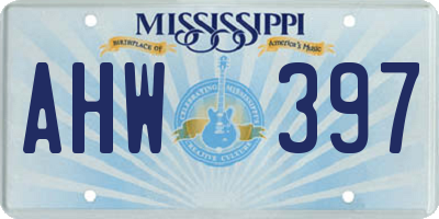 MS license plate AHW397