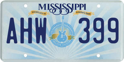 MS license plate AHW399