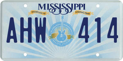 MS license plate AHW414