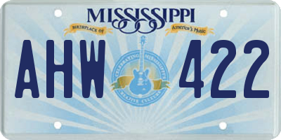 MS license plate AHW422