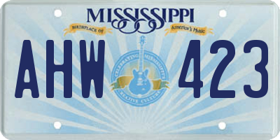 MS license plate AHW423