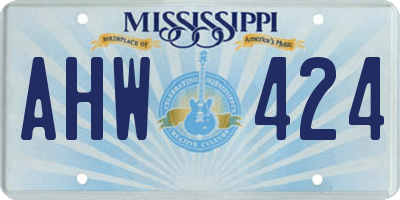 MS license plate AHW424