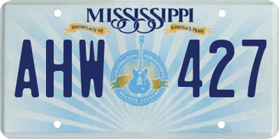 MS license plate AHW427