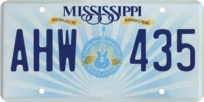 MS license plate AHW435