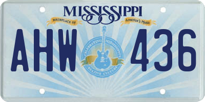 MS license plate AHW436