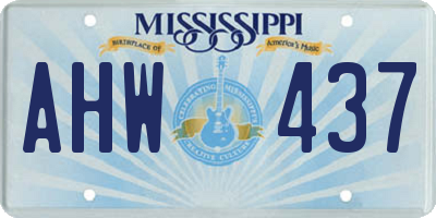 MS license plate AHW437
