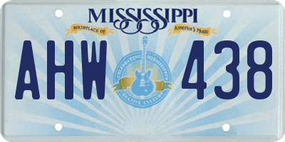 MS license plate AHW438