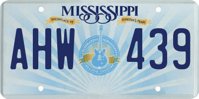 MS license plate AHW439