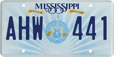 MS license plate AHW441