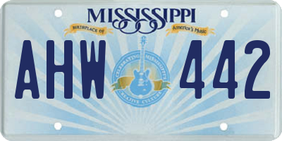 MS license plate AHW442