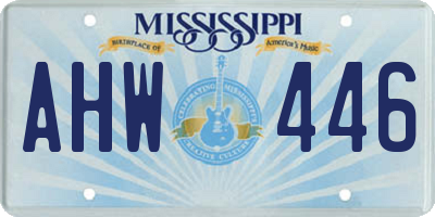 MS license plate AHW446