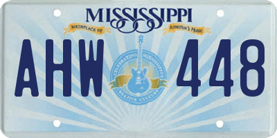 MS license plate AHW448