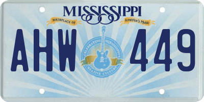 MS license plate AHW449