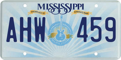 MS license plate AHW459