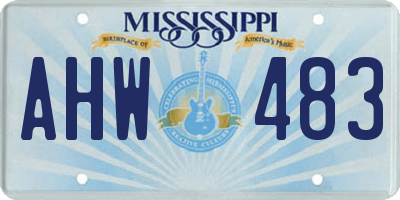 MS license plate AHW483