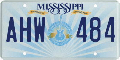 MS license plate AHW484