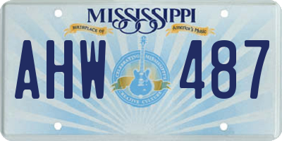 MS license plate AHW487