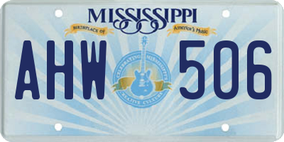 MS license plate AHW506
