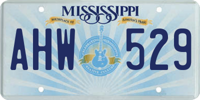 MS license plate AHW529