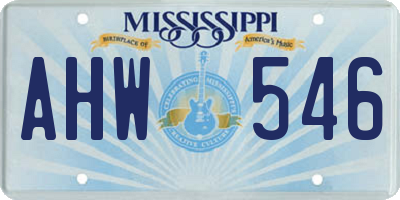 MS license plate AHW546