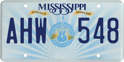 MS license plate AHW548