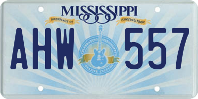 MS license plate AHW557