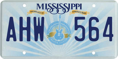 MS license plate AHW564