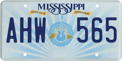 MS license plate AHW565