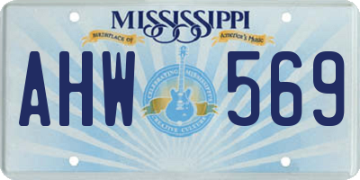 MS license plate AHW569