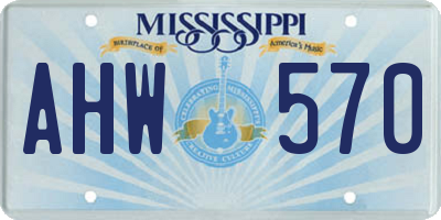MS license plate AHW570
