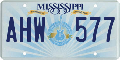 MS license plate AHW577