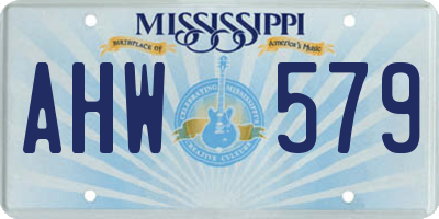 MS license plate AHW579