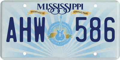 MS license plate AHW586