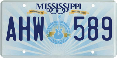 MS license plate AHW589