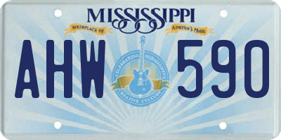 MS license plate AHW590