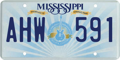 MS license plate AHW591