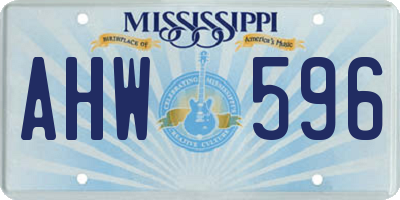 MS license plate AHW596