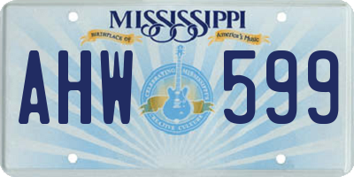 MS license plate AHW599