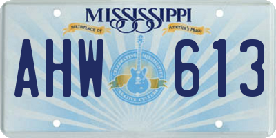 MS license plate AHW613