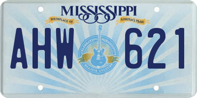 MS license plate AHW621