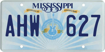 MS license plate AHW627