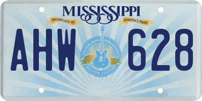 MS license plate AHW628
